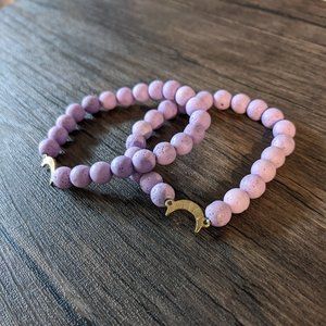 Purple Moon Charm Bracelets